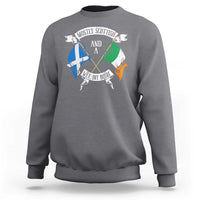 Funny Scots-Irish Pride Sweatshirt Mostly Scottish Wee Bit Irish