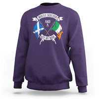 Funny Scots-Irish Pride Sweatshirt Mostly Scottish Wee Bit Irish