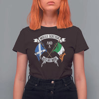 Funny Scots-Irish Pride T Shirt For Women Mostly Scottish Wee Bit Irish