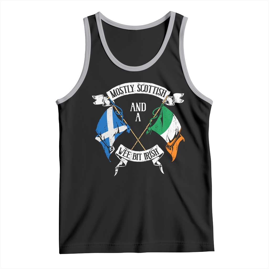 Funny Scots-Irish Pride Tank Top Mostly Scottish Wee Bit Irish