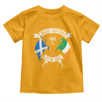 Funny Scots-Irish Pride Toddler T Shirt Mostly Scottish Wee Bit Irish