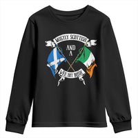 Funny Scots-Irish Pride Youth Sweatshirt Mostly Scottish Wee Bit Irish