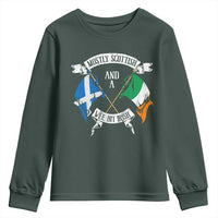 Funny Scots-Irish Pride Youth Sweatshirt Mostly Scottish Wee Bit Irish