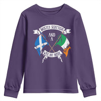 Funny Scots-Irish Pride Youth Sweatshirt Mostly Scottish Wee Bit Irish