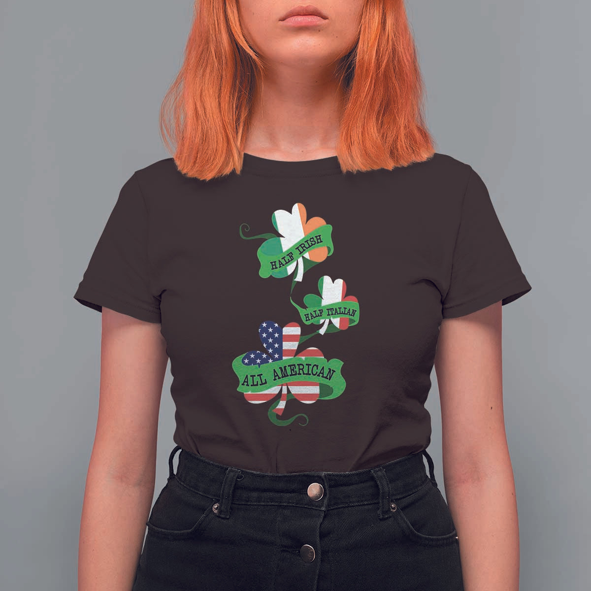 Half Irish Half Italian All American T Shirt For Women