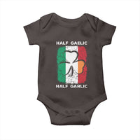 Irish Italian Pride Baby Onesie Half Gaelic Half Garlic Shamrock Ireland Italy Flag
