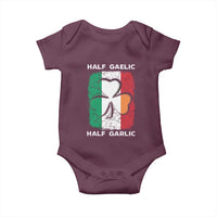 Irish Italian Pride Baby Onesie Half Gaelic Half Garlic Shamrock Ireland Italy Flag