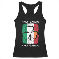 Irish Italian Pride Racerback Tank Top Half Gaelic Half Garlic Shamrock Ireland Italy Flag