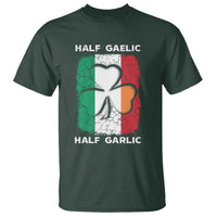 Irish Italian Pride T Shirt Half Gaelic Half Garlic Shamrock Ireland Italy Flag
