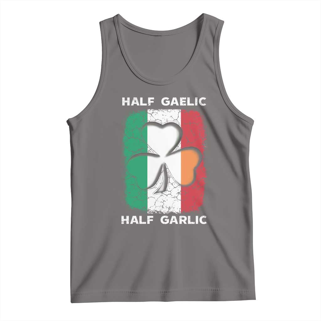 Irish Italian Pride Tank Top Half Gaelic Half Garlic Shamrock Ireland Italy Flag