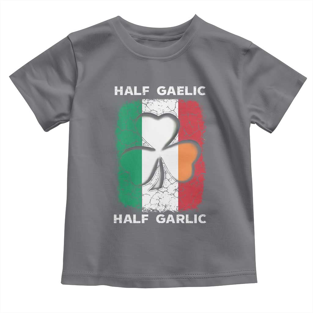 Irish Italian Pride Toddler T Shirt Half Gaelic Half Garlic Shamrock Ireland Italy Flag