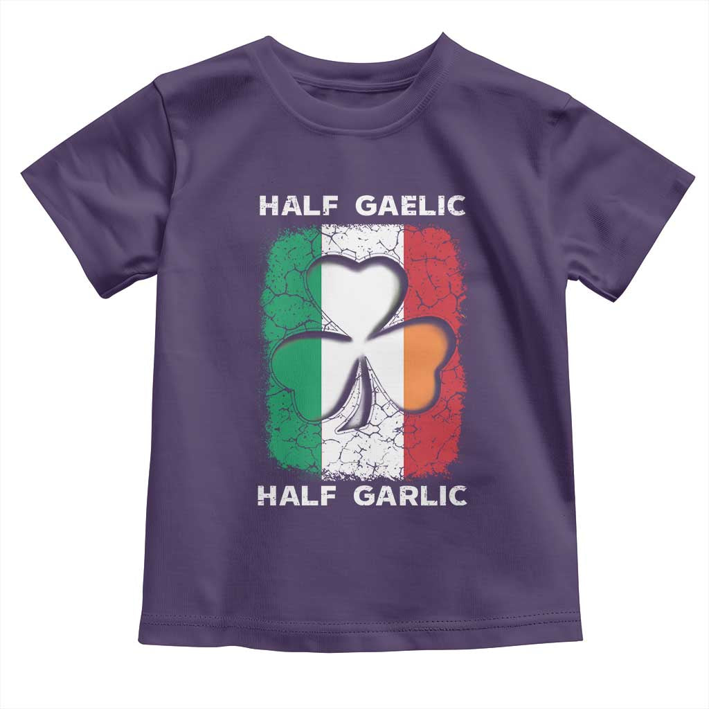 Irish Italian Pride Toddler T Shirt Half Gaelic Half Garlic Shamrock Ireland Italy Flag