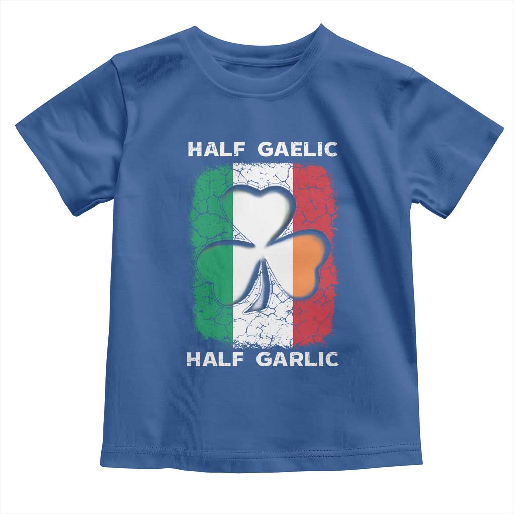 Irish Italian Pride Toddler T Shirt Half Gaelic Half Garlic Shamrock Ireland Italy Flag