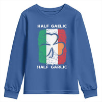 Irish Italian Pride Youth Sweatshirt Half Gaelic Half Garlic Shamrock Ireland Italy Flag