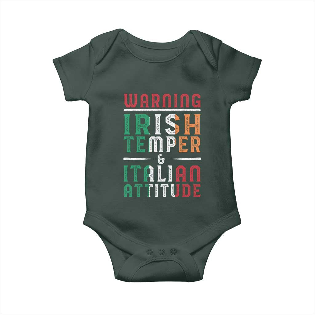 Funny Irish Temper Italian Attitude Baby Onesie