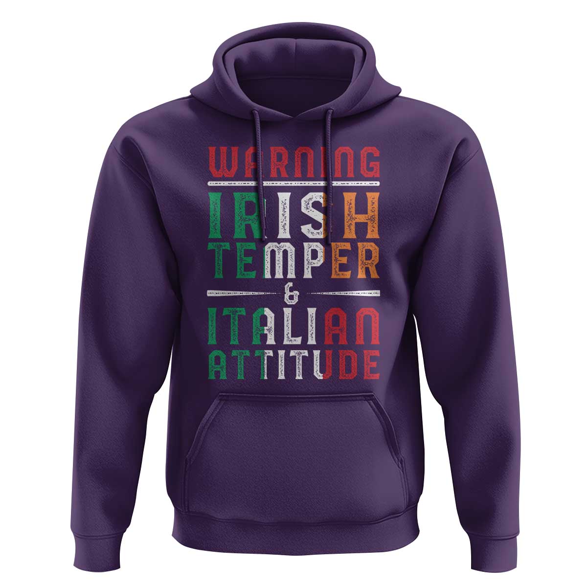 Funny Irish Temper Italian Attitude Hoodie