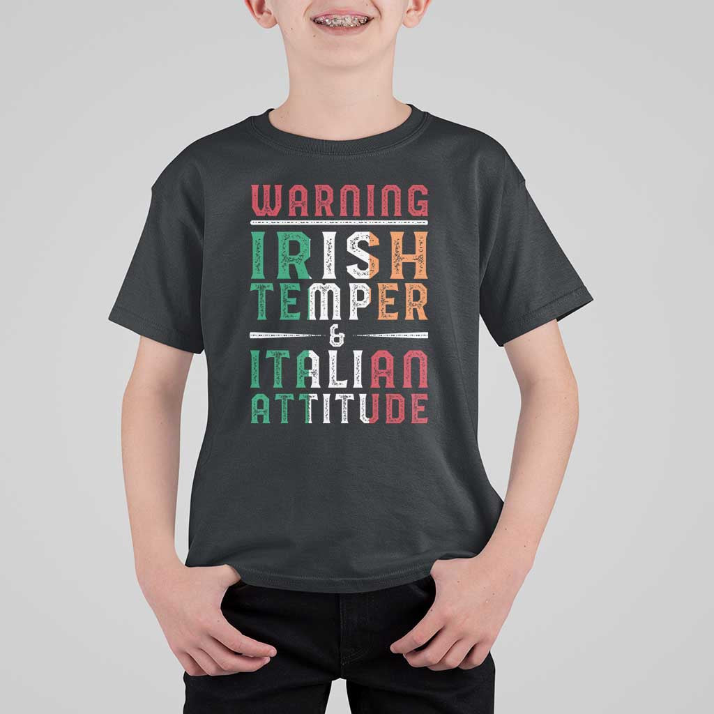 Funny Irish Temper Italian Attitude T Shirt For Kid