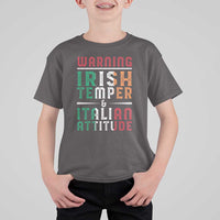 Funny Irish Temper Italian Attitude T Shirt For Kid