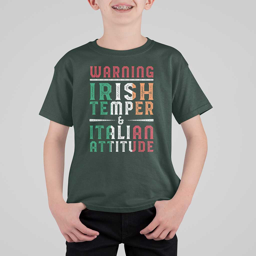 Funny Irish Temper Italian Attitude T Shirt For Kid