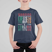 Funny Irish Temper Italian Attitude T Shirt For Kid