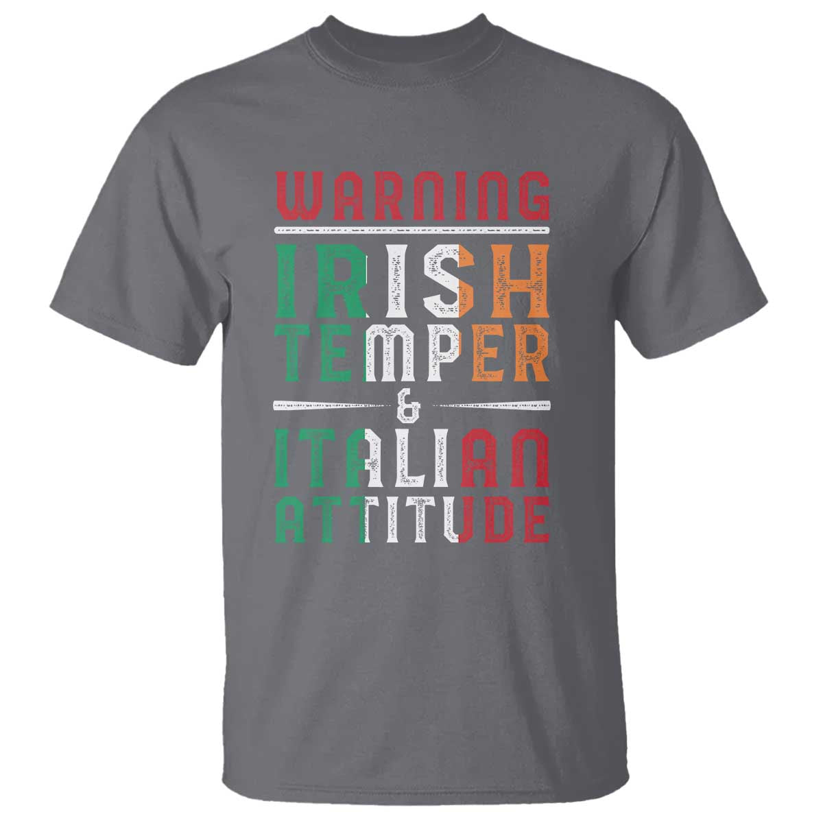 Funny Irish Temper Italian Attitude T Shirt