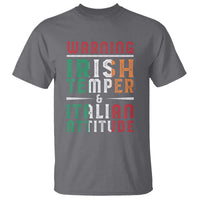 Funny Irish Temper Italian Attitude T Shirt
