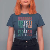 Funny Irish Temper Italian Attitude T Shirt For Women