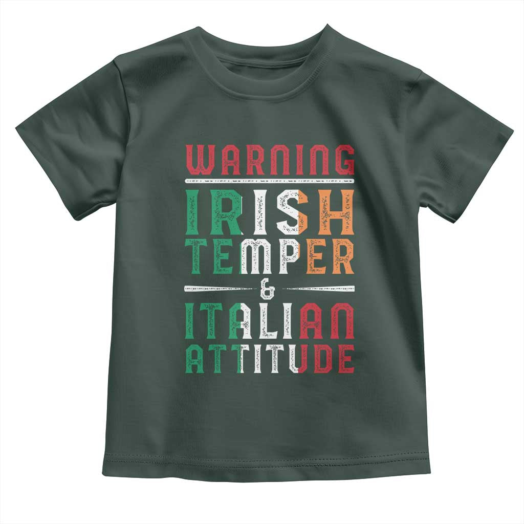 Funny Irish Temper Italian Attitude Toddler T Shirt