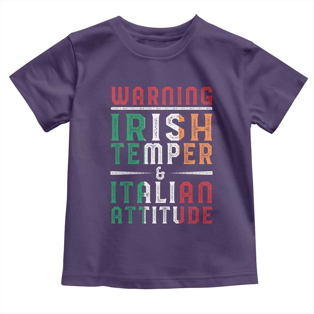 Funny Irish Temper Italian Attitude Toddler T Shirt