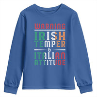 Funny Irish Temper Italian Attitude Youth Sweatshirt