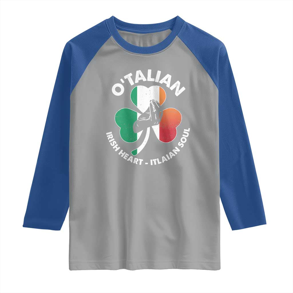 Italian Irish O'talian St. Patrick's Day Raglan Shirt