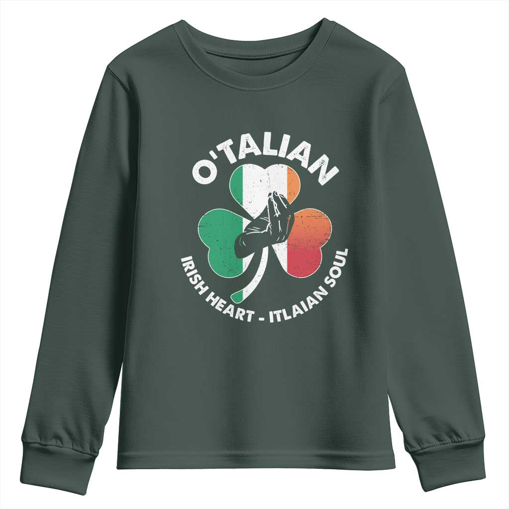 Italian Irish O'talian St. Patrick's Day Youth Sweatshirt