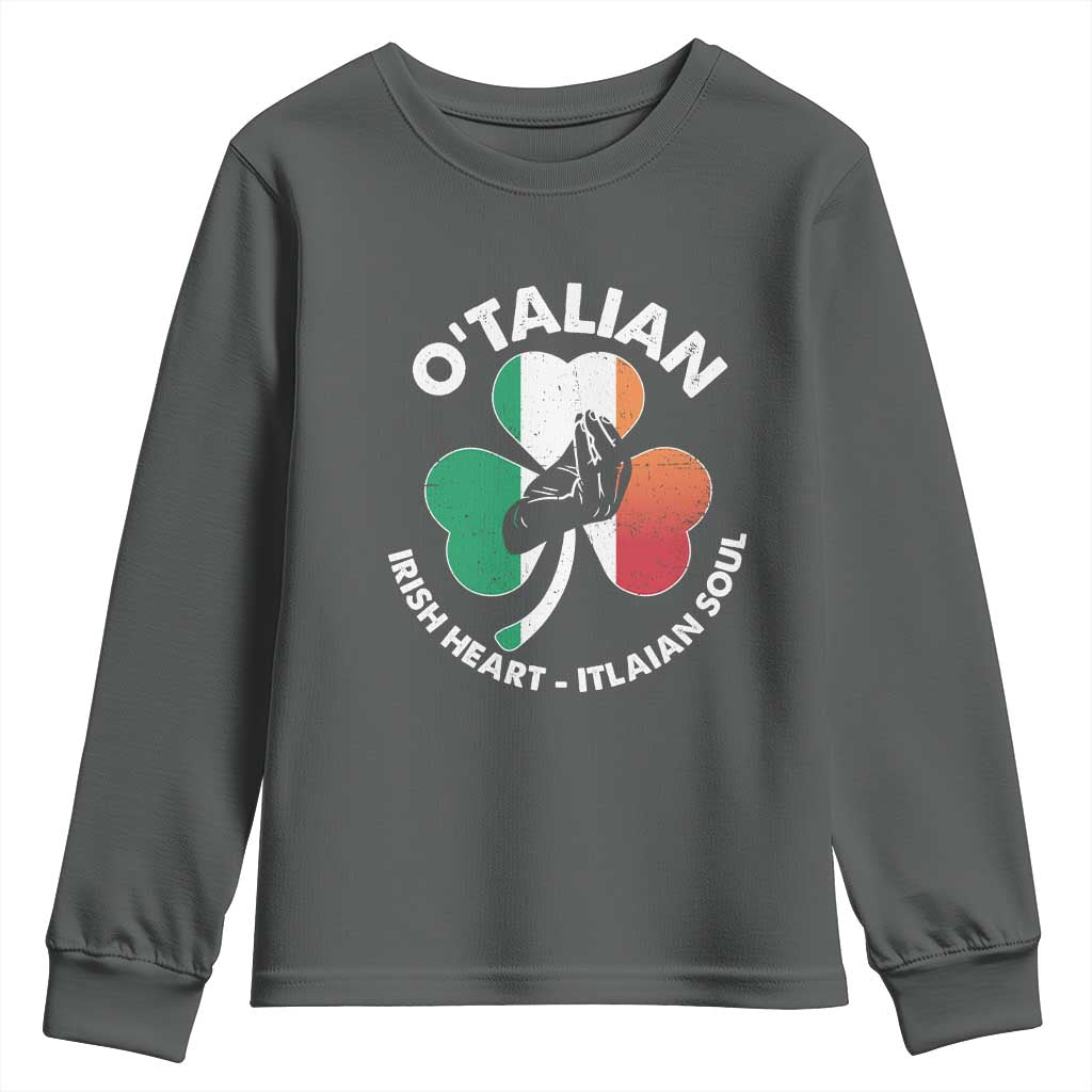 Italian Irish O'talian St. Patrick's Day Youth Sweatshirt