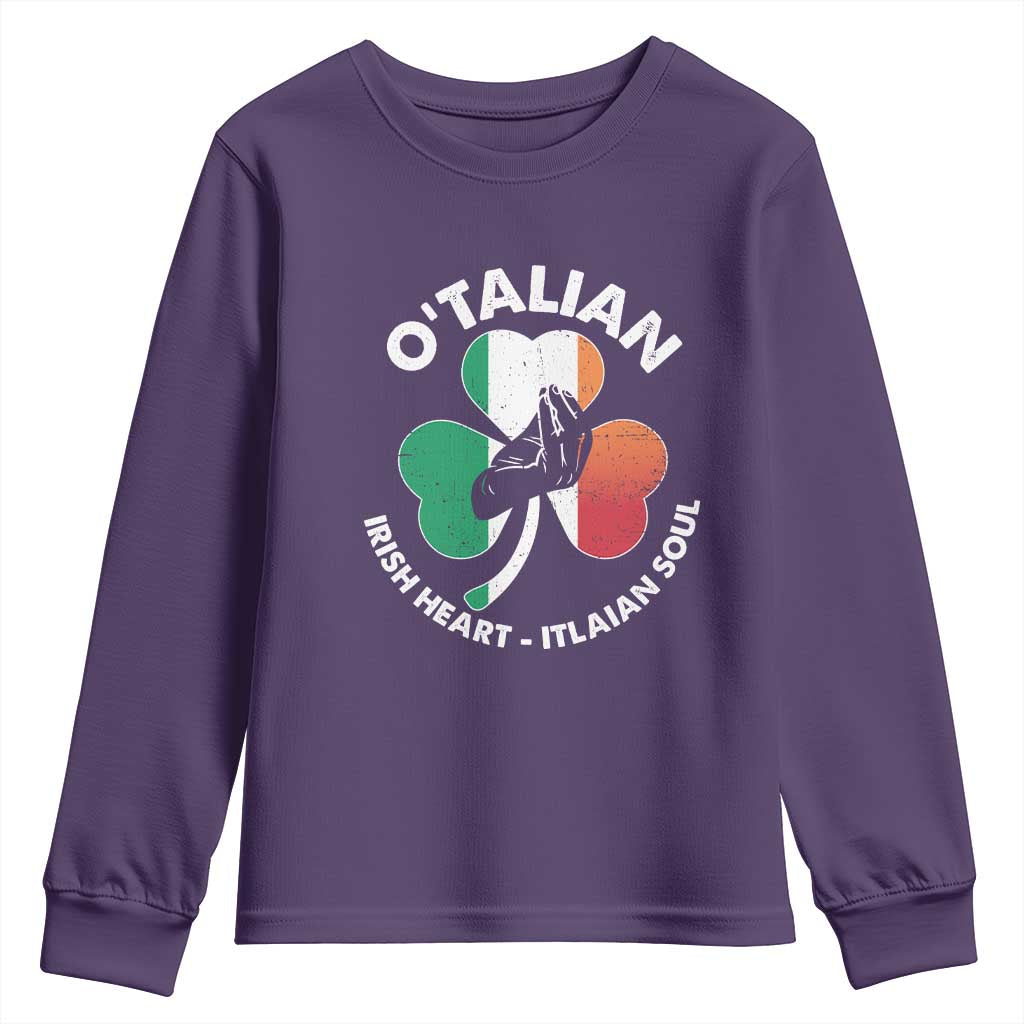 Italian Irish O'talian St. Patrick's Day Youth Sweatshirt