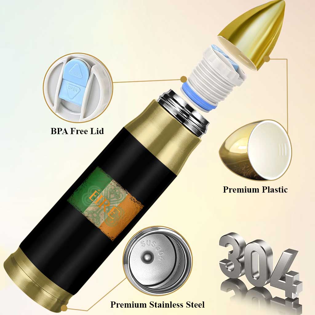 Eire Irish Pride Bullet Tumbler Celtic Shamrock Ireland Flag