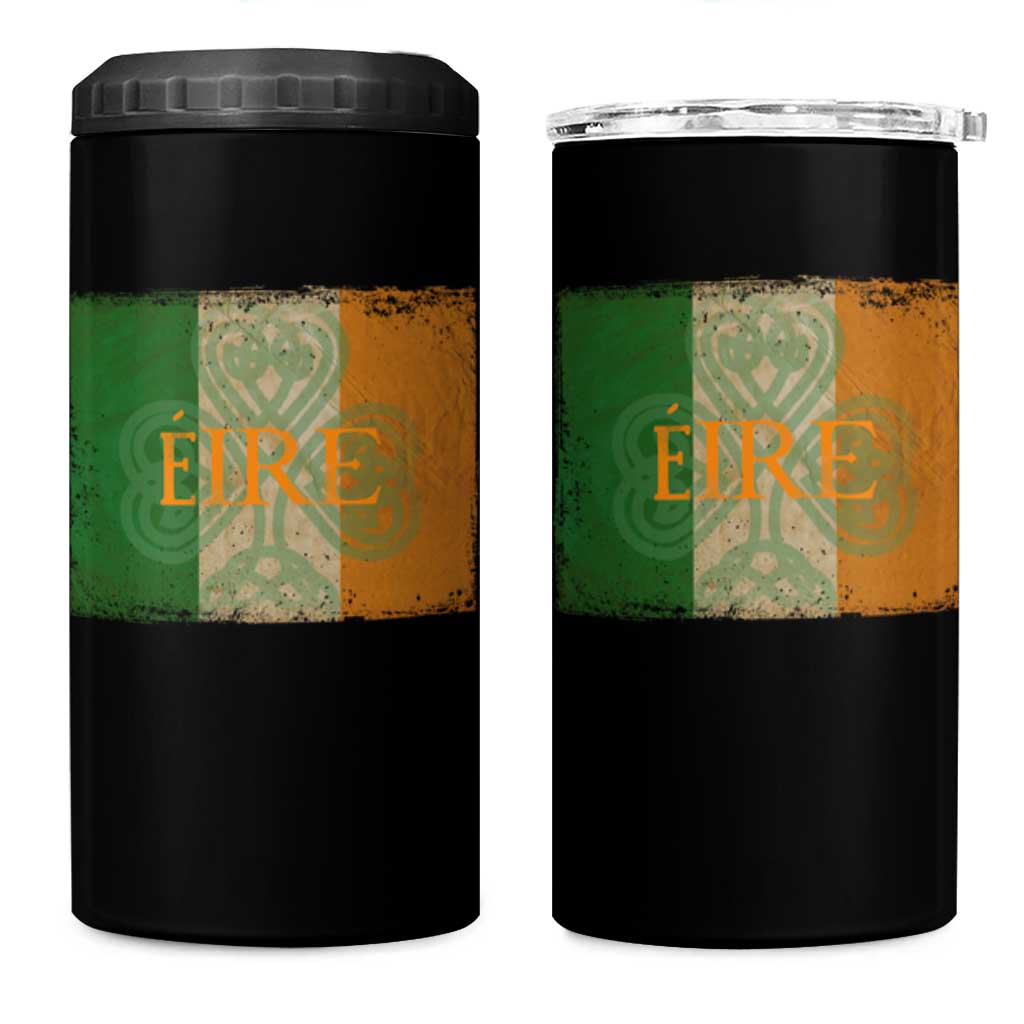 Eire Irish Pride 4 in 1 Can Cooler Tumbler Celtic Shamrock Ireland Flag