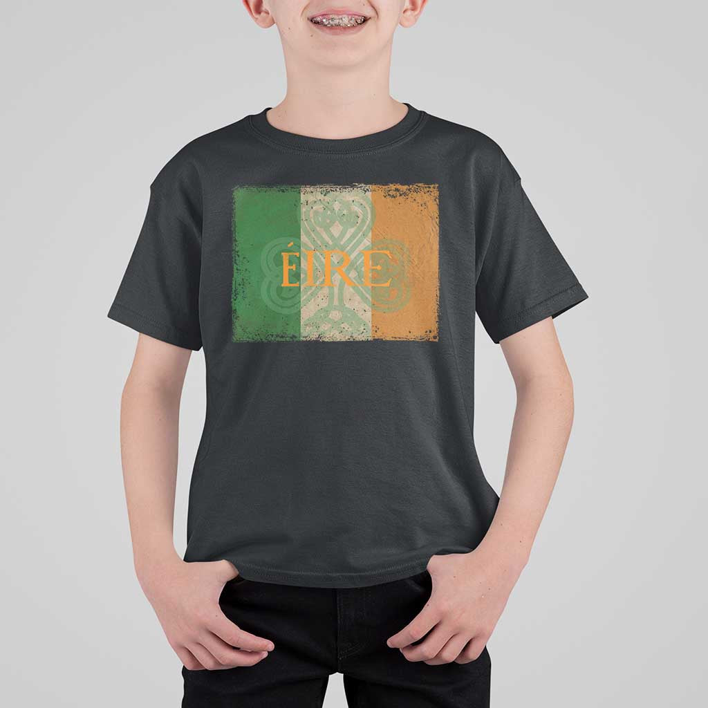 Eire Irish Pride T Shirt For Kid Celtic Shamrock Ireland Flag