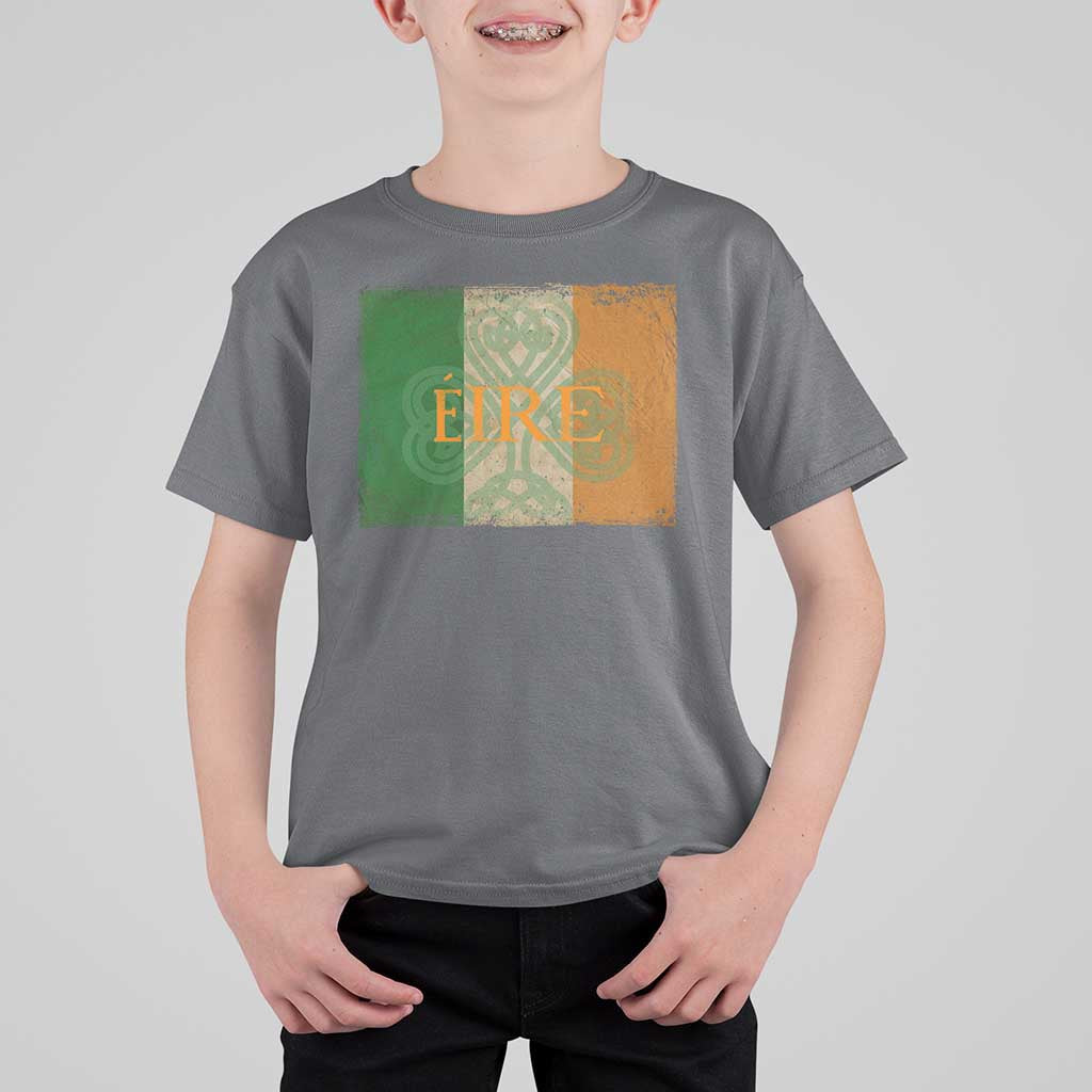 Eire Irish Pride T Shirt For Kid Celtic Shamrock Ireland Flag
