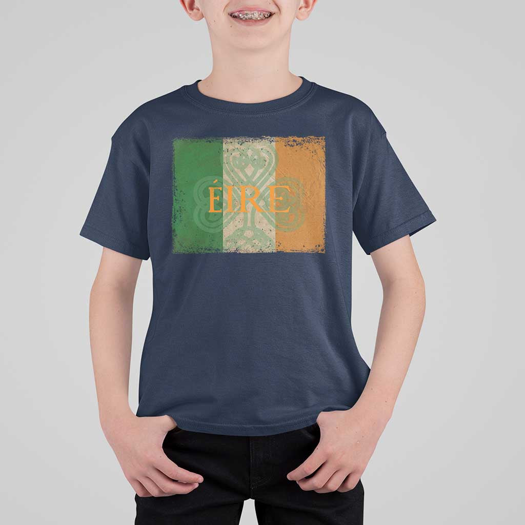Eire Irish Pride T Shirt For Kid Celtic Shamrock Ireland Flag