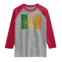 Eire Irish Pride Raglan Shirt Celtic Shamrock Ireland Flag