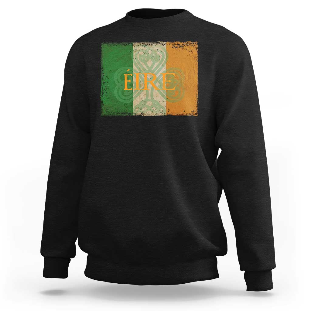 Eire Irish Pride Sweatshirt Celtic Shamrock Ireland Flag