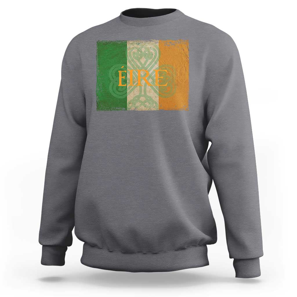 Eire Irish Pride Sweatshirt Celtic Shamrock Ireland Flag