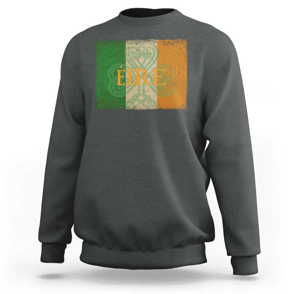 Eire Irish Pride Sweatshirt Celtic Shamrock Ireland Flag
