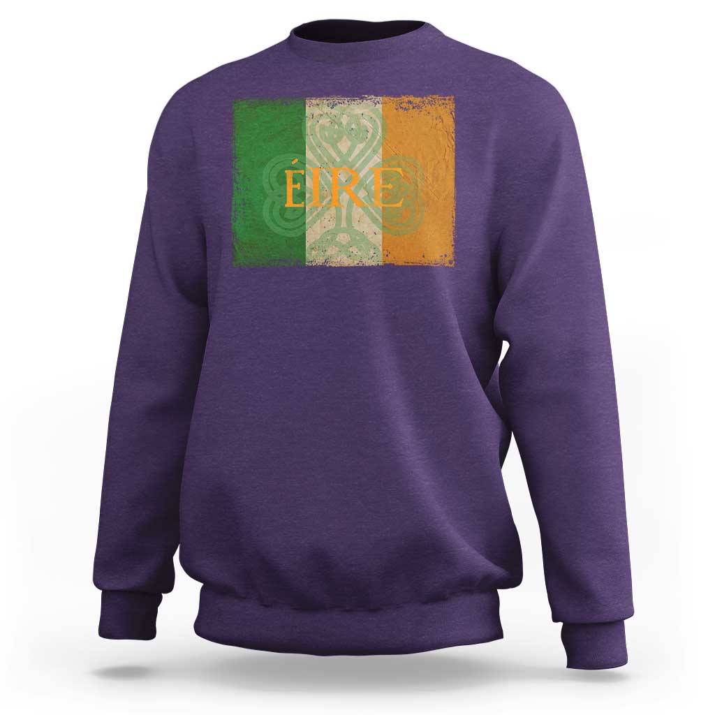 Eire Irish Pride Sweatshirt Celtic Shamrock Ireland Flag