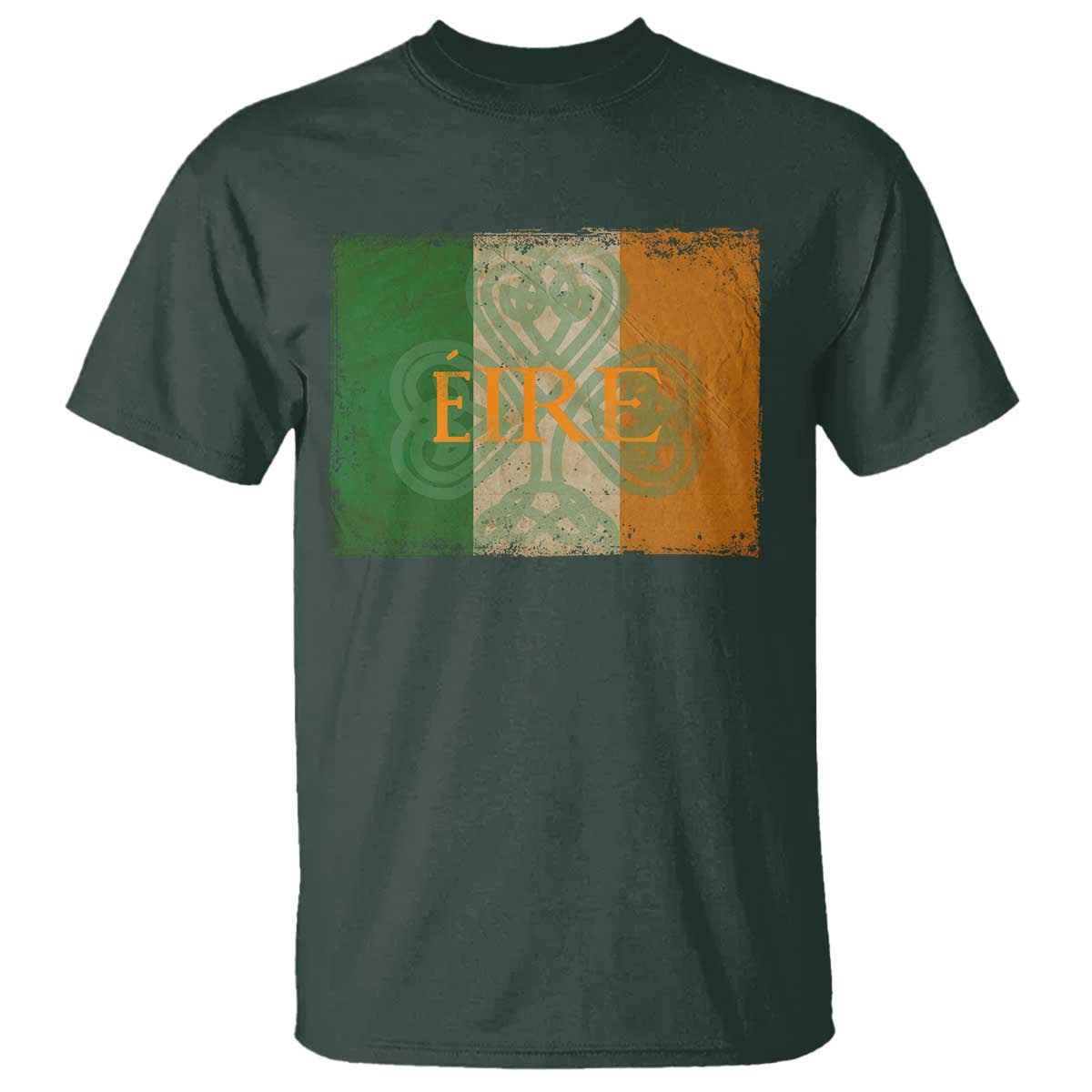 Eire Irish Pride T Shirt Celtic Shamrock Ireland Flag