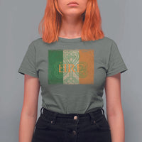 Eire Irish Pride T Shirt For Women Celtic Shamrock Ireland Flag