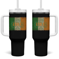 Eire Irish Pride Tumbler With Handle Celtic Shamrock Ireland Flag