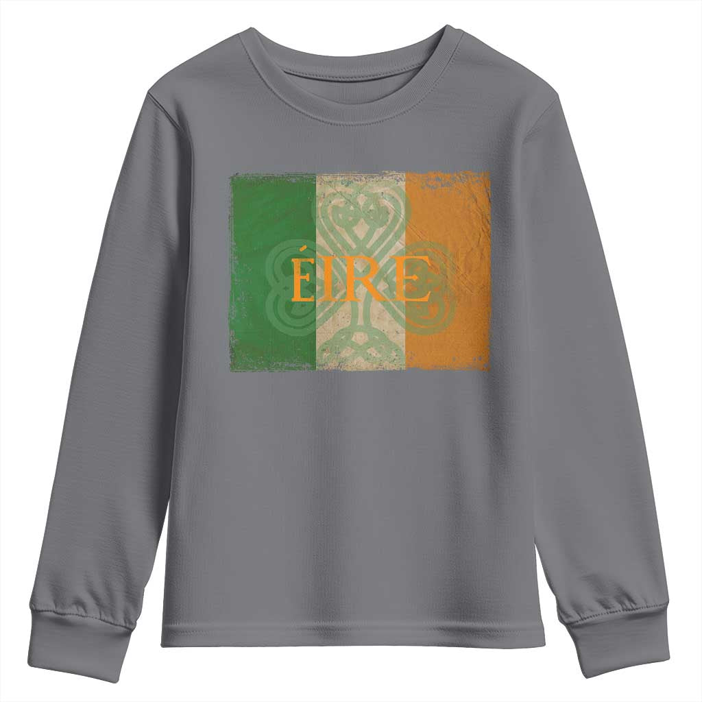 Eire Irish Pride Youth Sweatshirt Celtic Shamrock Ireland Flag