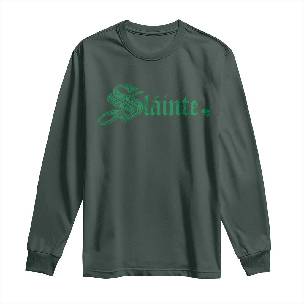 Irish Long Sleeve Shirt Slainte Cheers Good Health Ireland