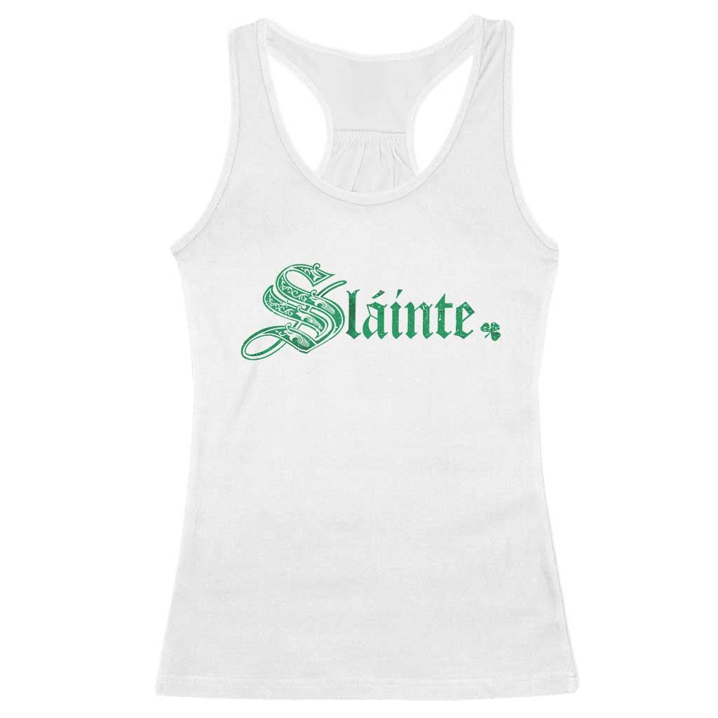 Irish Racerback Tank Top Slainte Cheers Good Health Ireland